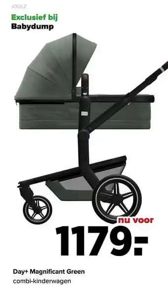 Baby-Dump Day+ magnificant green combi-kinderwagen aanbieding
