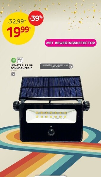 Brico Led-straler op zonne-energie aanbieding