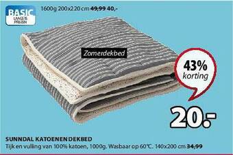 Jysk Sunndal Katoenen Dekbed aanbieding