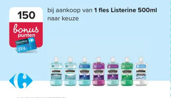 Carrefour Listerine 500 mL aanbieding