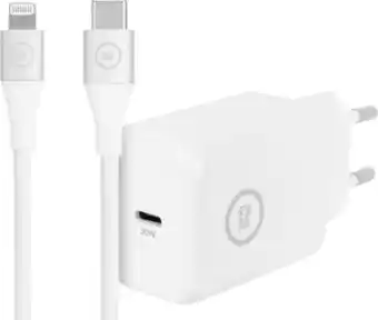 Coolblue Bluebuilt power delivery oplader 30w + lightning kabel 3m nylon wit aanbieding