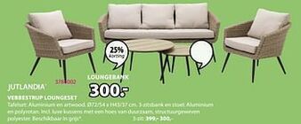 Jysk Vebbestrup loungeset 3-zit aanbieding