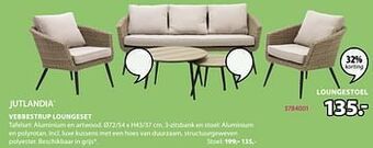 Jysk Vebbestrup loungeset stoel aanbieding