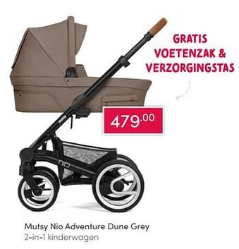 Baby & Tiener Mutsy nio adventure dune grey 2-in-1 kinderwagen aanbieding