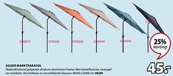 Jysk Agger marktparasol aanbieding