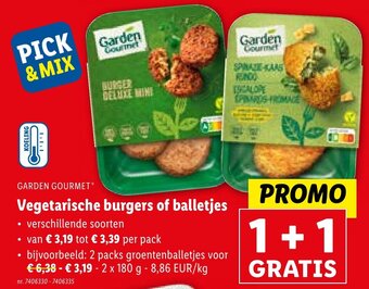 GARDEN GOURMET Vegetarische burgers of balletjes