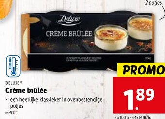 Lidl DELUXE CRÈME BRÛLÉE 2 x 100g aanbieding