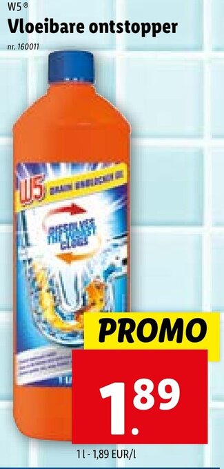 W5 Vloeibare ontstopper 1L