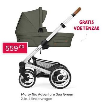 Baby & Tiener Mutsy nio adventure sea green 2-in-1 kinderwagen aanbieding