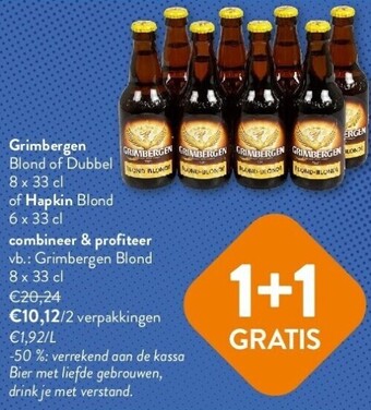 OKay Grimbergen blond of dubbel 8 x 33 cl aanbieding