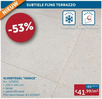 Zelfbouwmarkt VLOERTEGEL "VENICE" 100 x 100 cm aanbieding