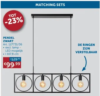 Zelfbouwmarkt PENDEL ZWART aanbieding