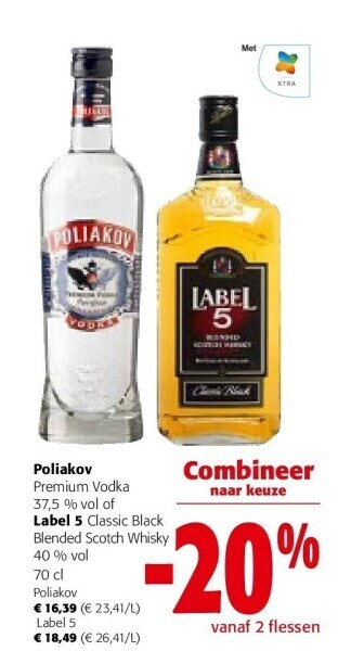 Colruyt Poliakov premium vodka aanbieding