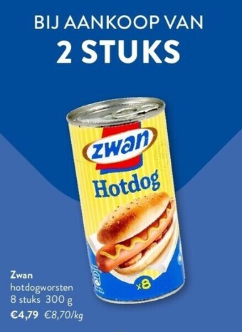 OKay Zwan hotdogworsten 8 stuks 300 g aanbieding