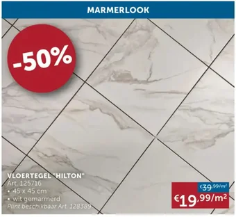 Zelfbouwmarkt VLOERTEGEL HILTON 45 x 45 cm aanbieding