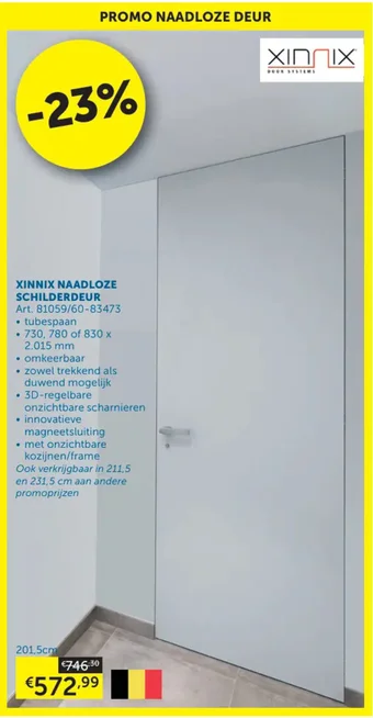 Zelfbouwmarkt XINNIX NAADLOZE SCHILDERDEUR aanbieding