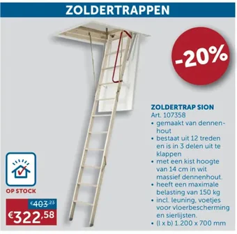 Zelfbouwmarkt ZOLDERTRAP SION aanbieding