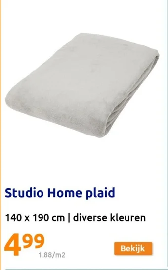 Action Studio Home plaid aanbieding