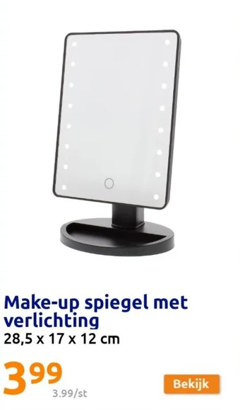 Action Make-up spiegel met verlichting aanbieding
