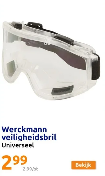 Action Werckmann veiligheidsbril aanbieding