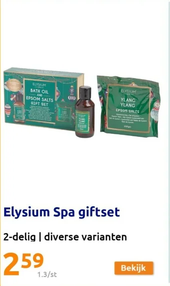 Action Elysium Spa giftset aanbieding