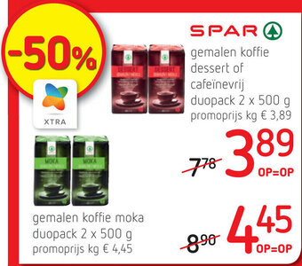 Spar Gemalen Koffie Dessert aanbieding