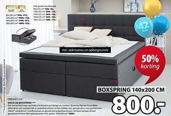 Jysk Gold c50 boxspring aanbieding