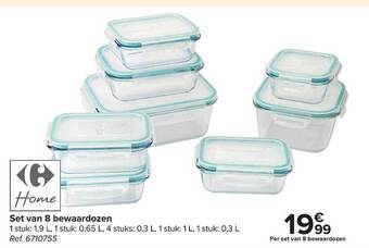 Carrefour Set Van 8 Bewaardozen aanbieding