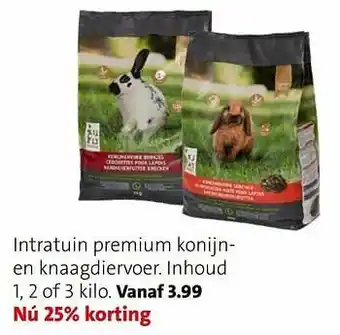 Intratuin Intratuin premium konijnen knaagdiervoer aanbieding