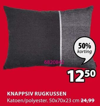 Jysk Knappsiv rugkussen aanbieding