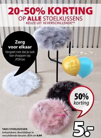 Jysk Taks stoelkussen aanbieding