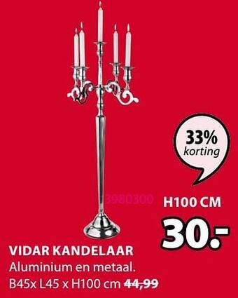 Jysk Vidar kandelaar aanbieding