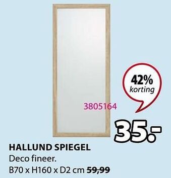 Jysk Hallund spiegel aanbieding