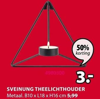 Jysk Sveinung theelichthouder aanbieding