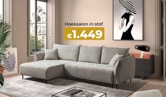 Euroshop Hoeksalon in stof aanbieding