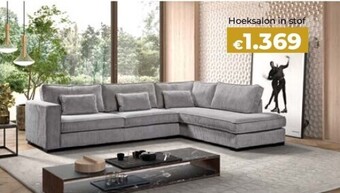 Euroshop Hoeksalon in stof aanbieding