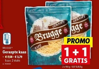 Lidl Geraspte kaas aanbieding