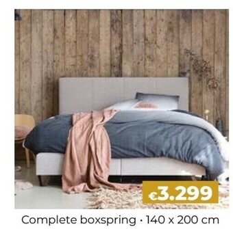 Euroshop Complete boxspring • 140 x 200 cm aanbieding
