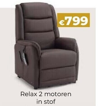 Euroshop Relax 2 motoren in stof aanbieding