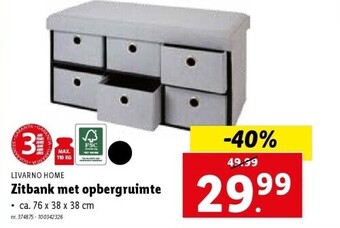 Lidl Zitbank met opbergruimte aanbieding