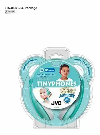 Dreamland JVC Hoofdtelefoon Tinyphones HA-KD7-Z blauw groen aanbieding