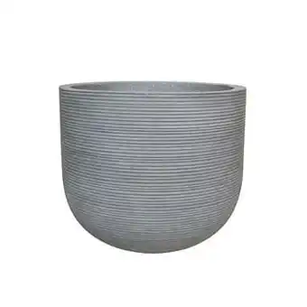 Brico Ficonstone ronde pot grijs 35 cm x 31 cm aanbieding
