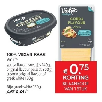 Alvo 100% vegan kaas violife aanbieding