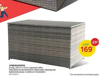 Brico Opbergkoffer 150x77x73 Cm aanbieding