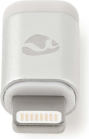 Bol.com Nedis lightning-adapter - apple lightning 8-pins - usb micro-b female - verguld - rond - aluminium aanbieding