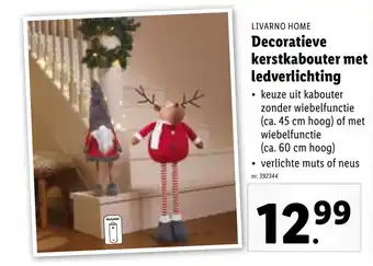 Lidl LIVARNO HOME Decoratieve kerstkabouter met ledverlichting aanbieding