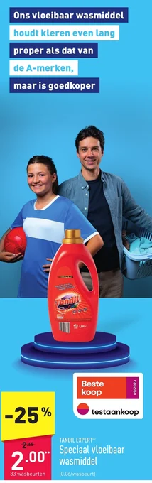 ALDI Speciaal vloeibaar wasmiddel aanbieding