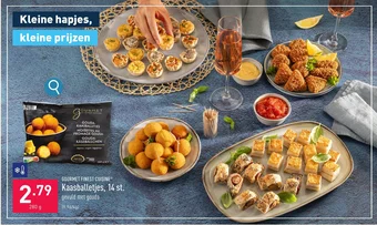 ALDI GOURMET FINEST CUISINE Kaasballetjes aanbieding