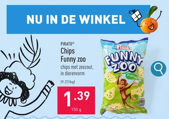 ALDI PIRATO Chips Funny zoo 150 g aanbieding