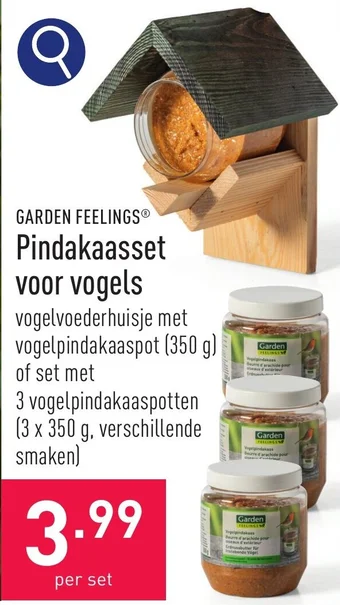 ALDI GARDEN FEELINGS Pindakaasset voor vogels aanbieding